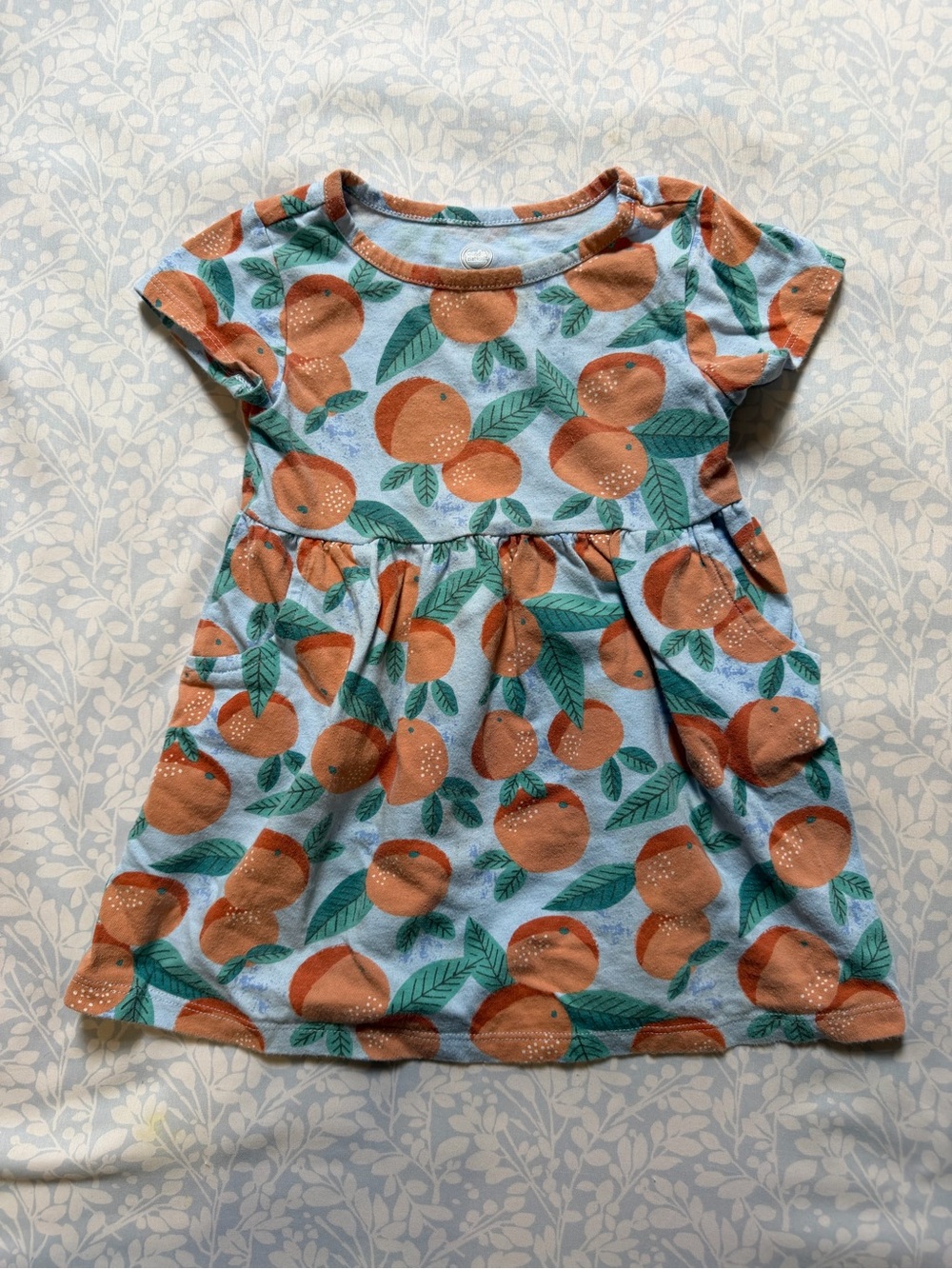 Wonder Nation Peach Print Cotton Dress 18M